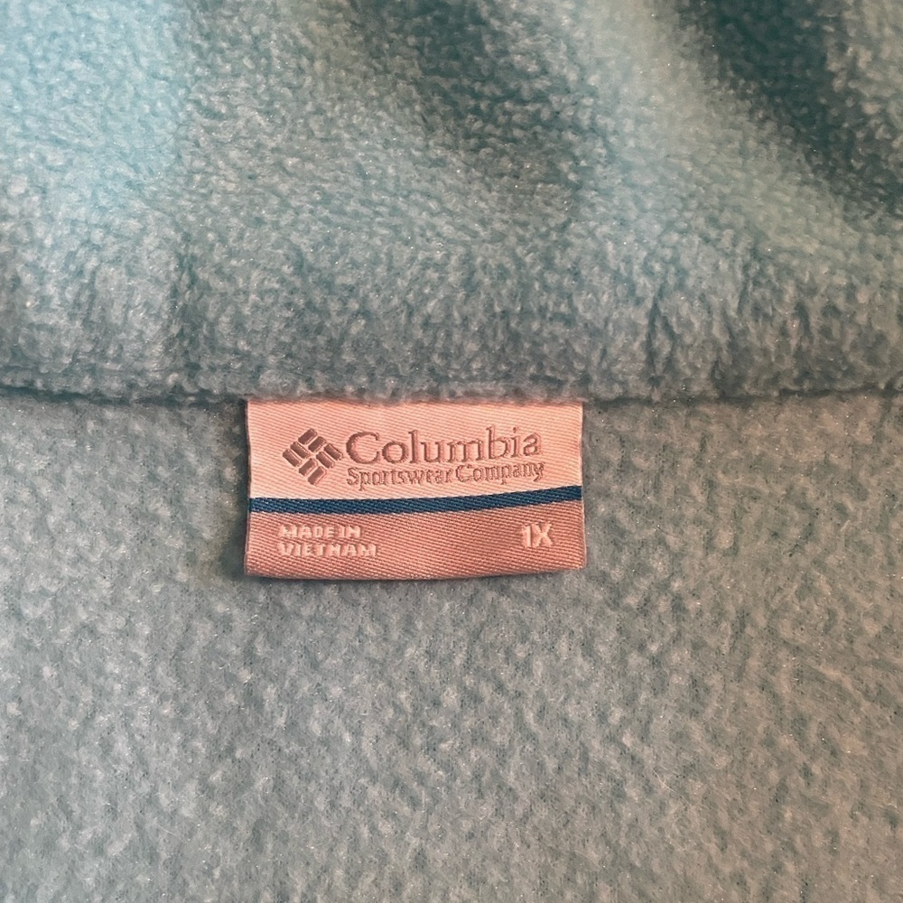 Columbia Women’s Blue Fleece Zip Up 1X - Picture 2 of 6